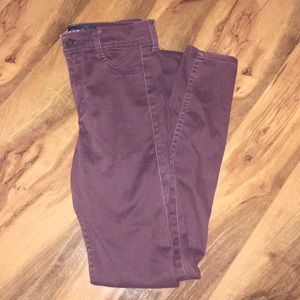 Burgundy Hollister Jeans